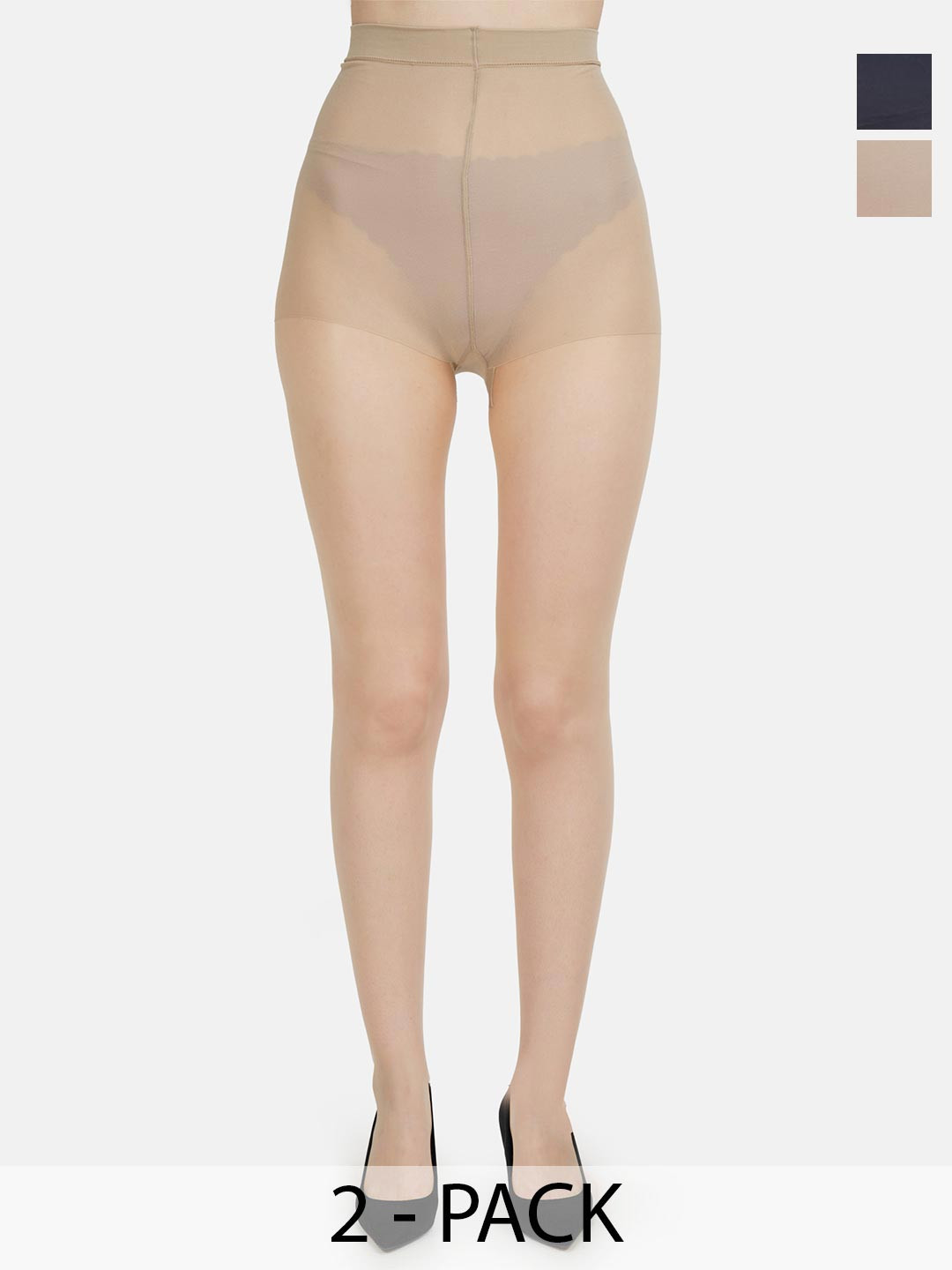 N2S NEXT2SKIN Pack Of 2 Low Denier Thigh-High Sheered Stockings