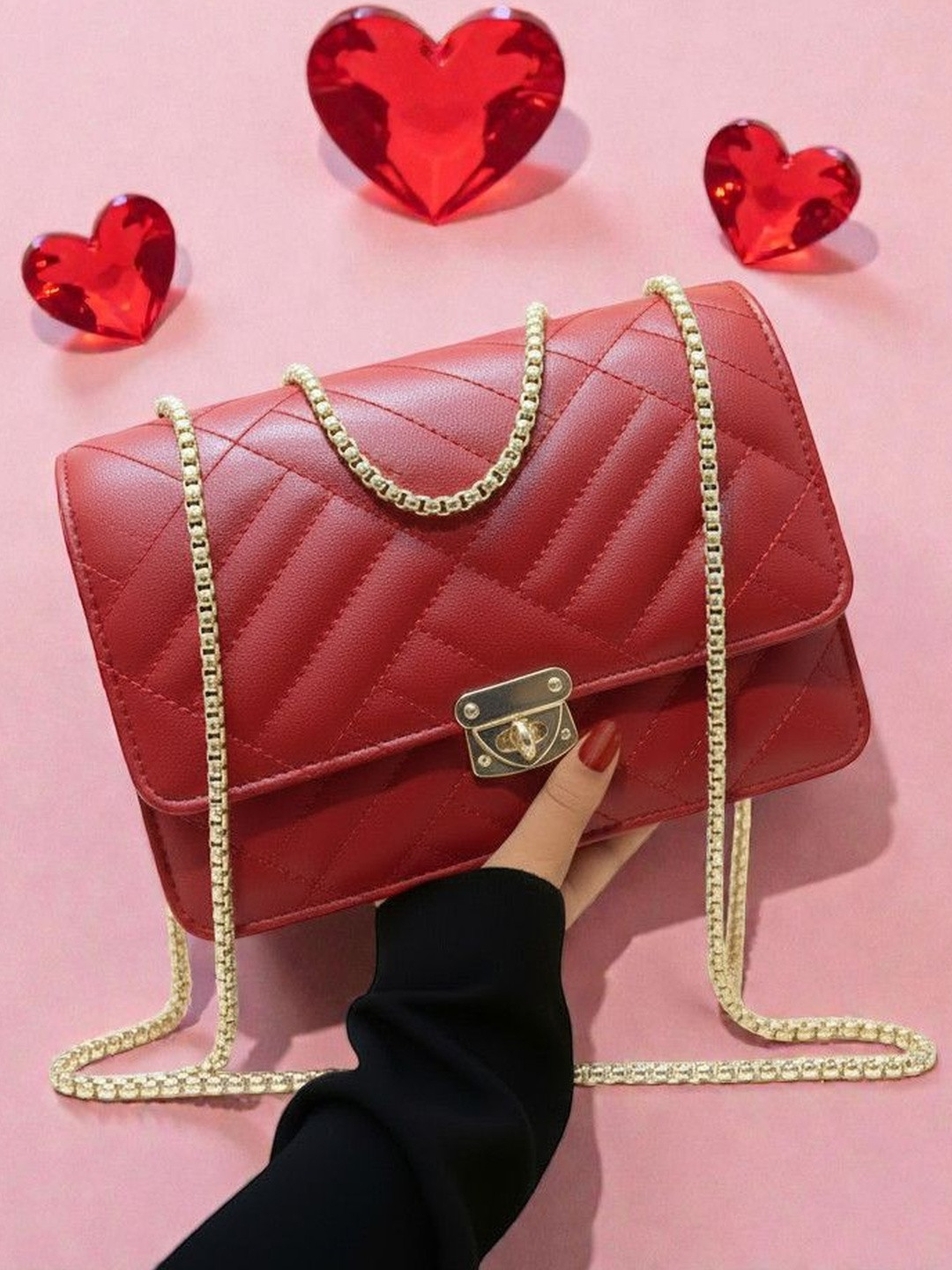 CLARIS JAMES PU Sling Bag with Quilted