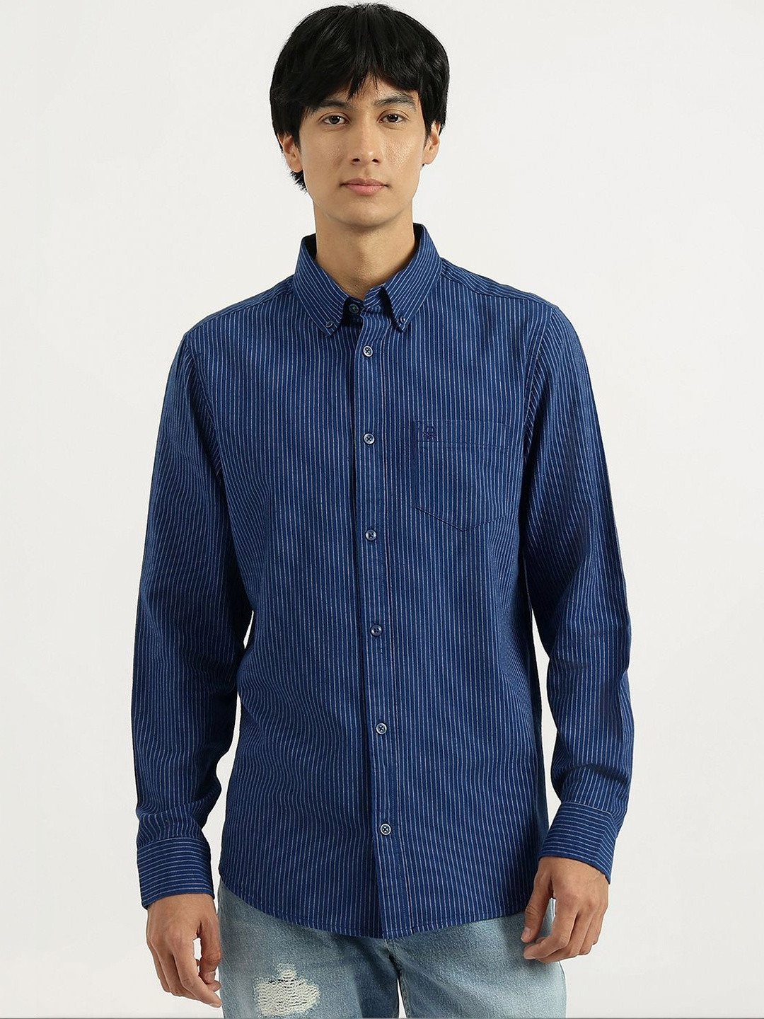United Colors of Benetton Men Striped Casual Shirt