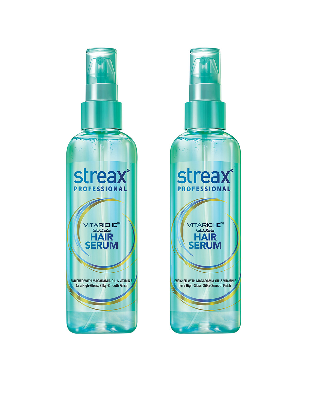 Streax Professional Set Of 2 Vitariche Gloss Hair Serum for All Hair Types - 200 ml each
