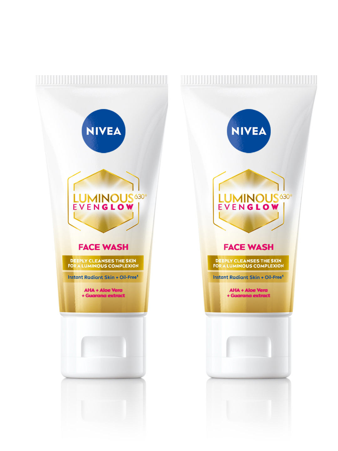 Nivea Set Of 2 Luminous Even Glow Oil Free Face Wash - 50ml Each