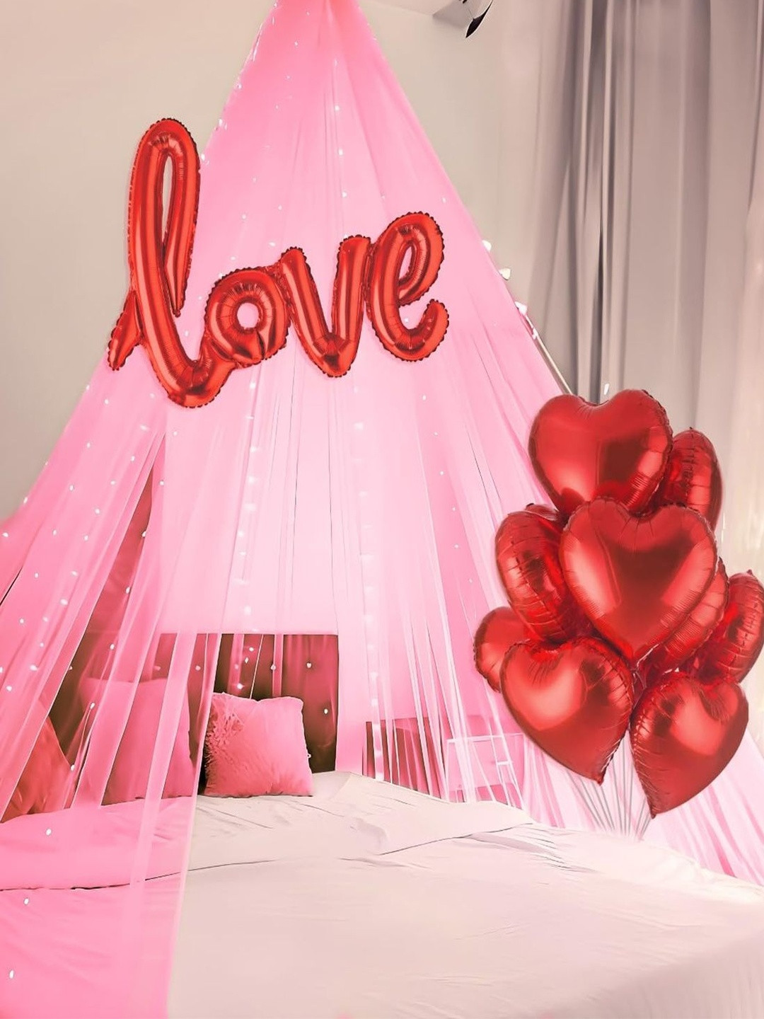 Special You Pink & Yellow Canopy Tent Love Balloon Valentine's Decoration