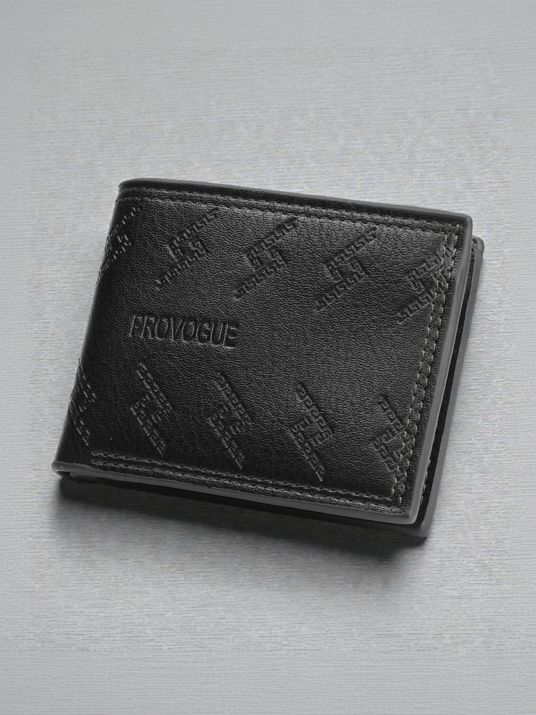 Provogue Men Textured PU Two Fold Wallet