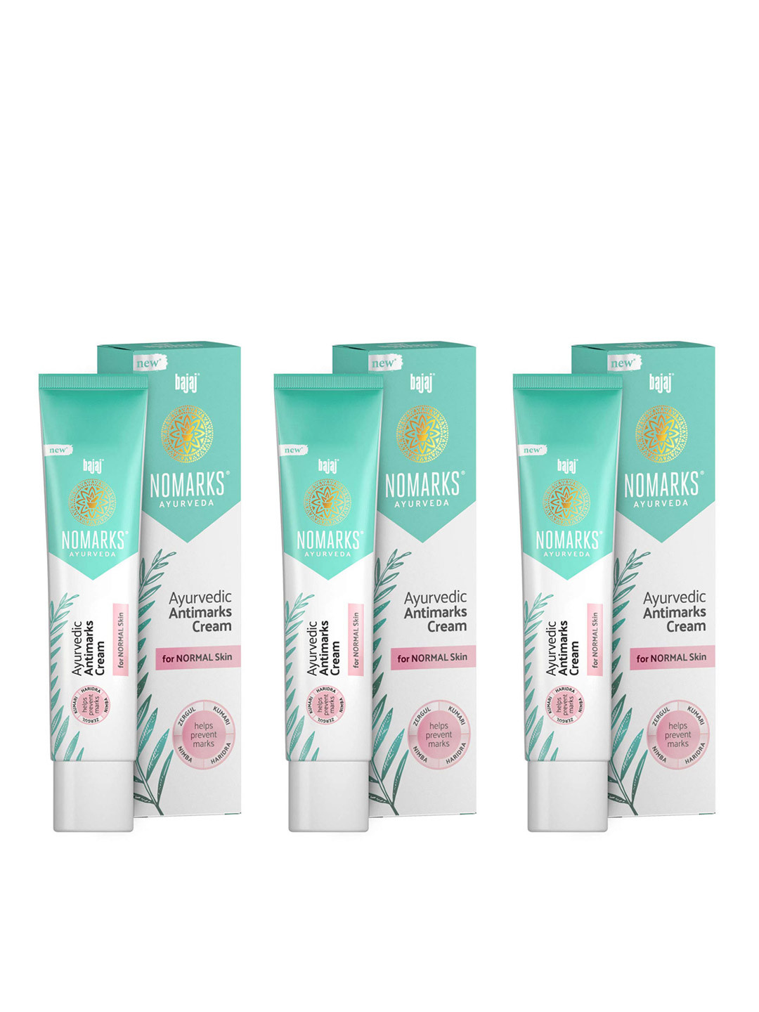 BAJAJ CONSUMER CARE Set of 3 Nomarks Ayurvedic Antimarks Cream - 25 g each