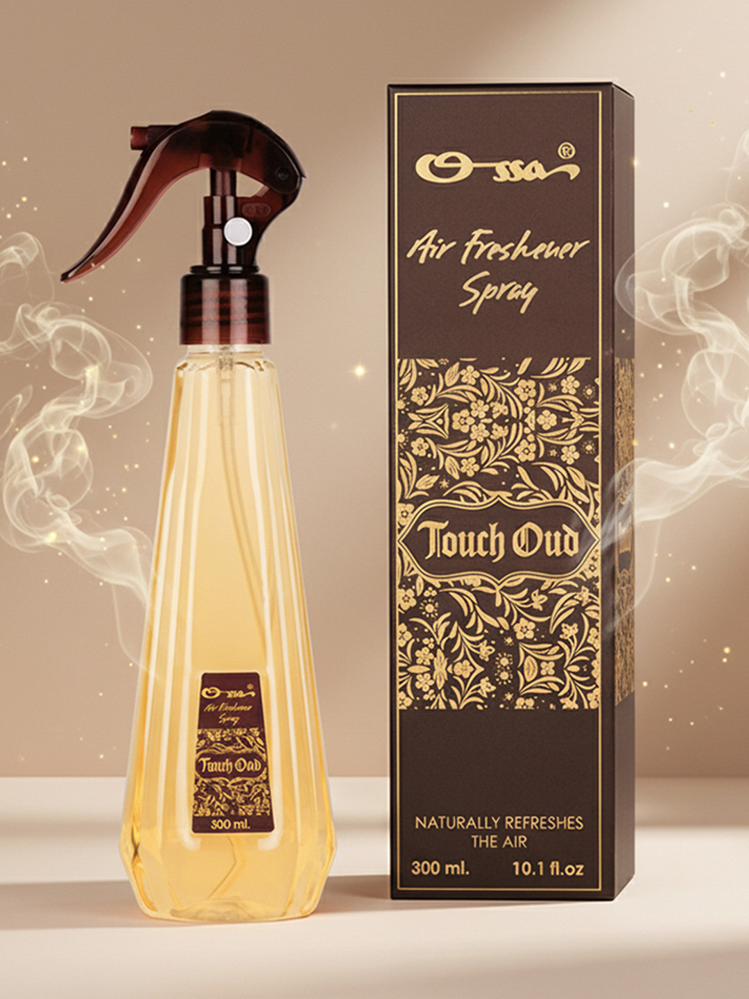 Ossa Brown Touch Oud Long Lasting Air Freshener Spray - 300 ml