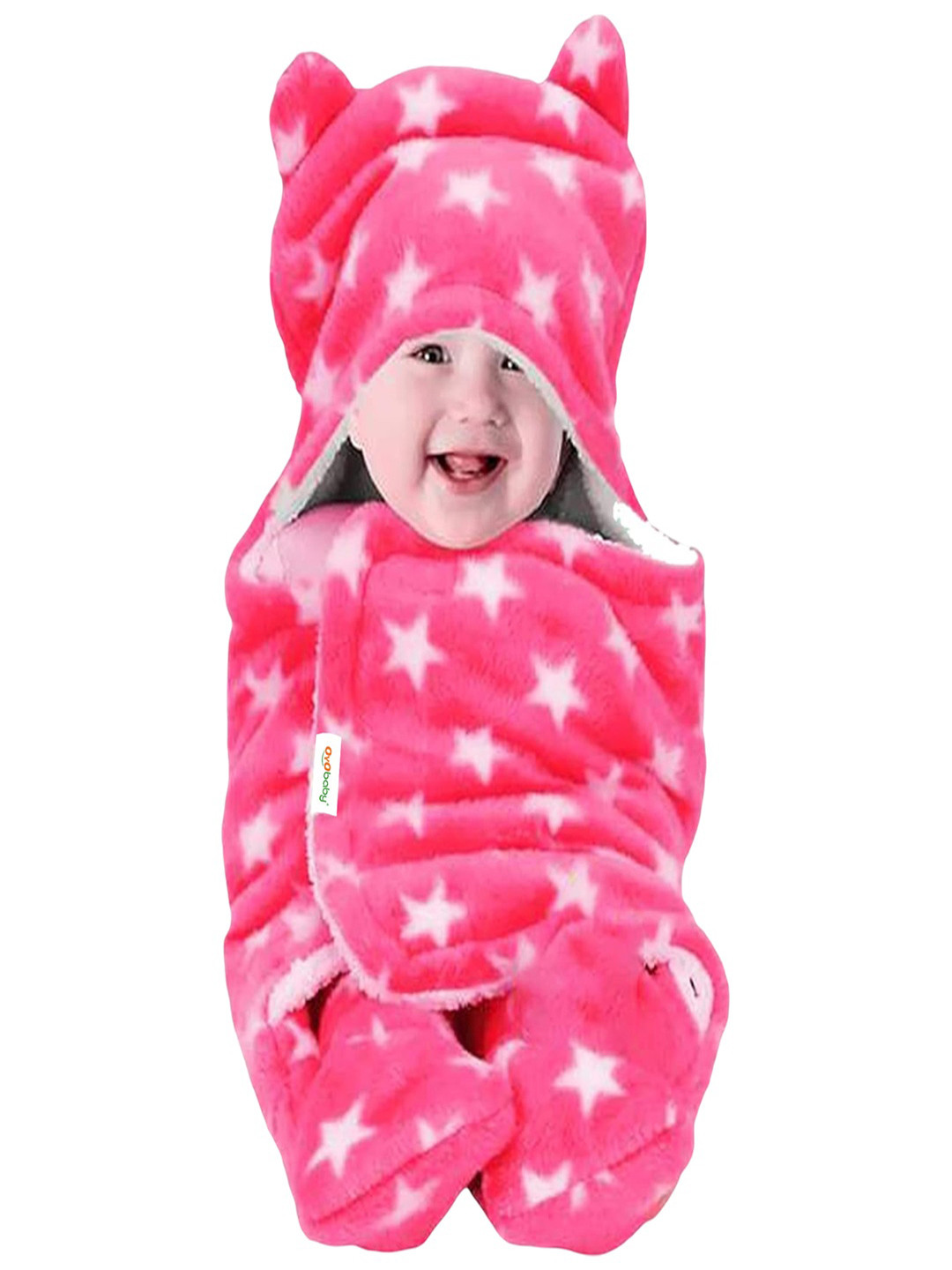 OyO Baby Newborn Star printed Baby Blanket Wrapper & Swaddle for AC Room