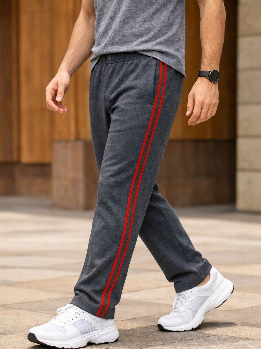Jeevika Fashion Men Striped Cotton Regular Track Pants