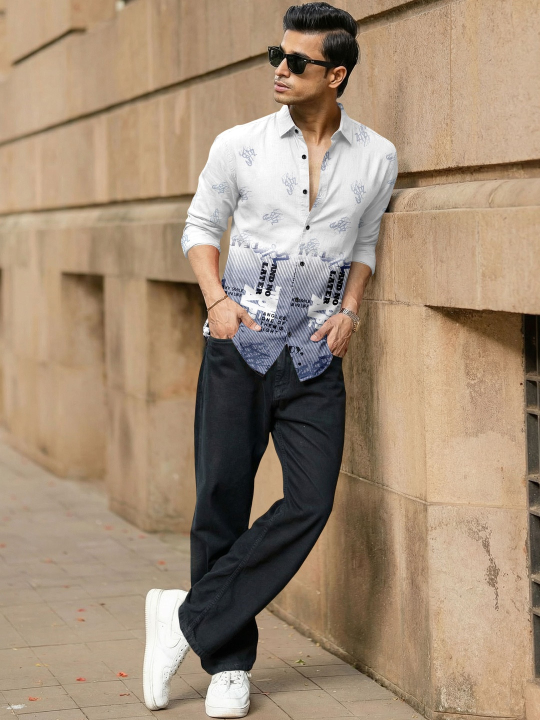 SANBROS Men Printed Casual Shirt