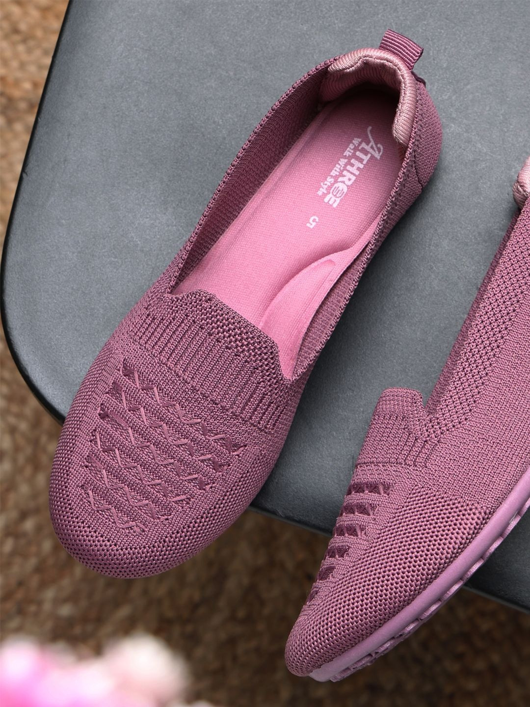 Athree Round Toe Slip-On Ballerinas