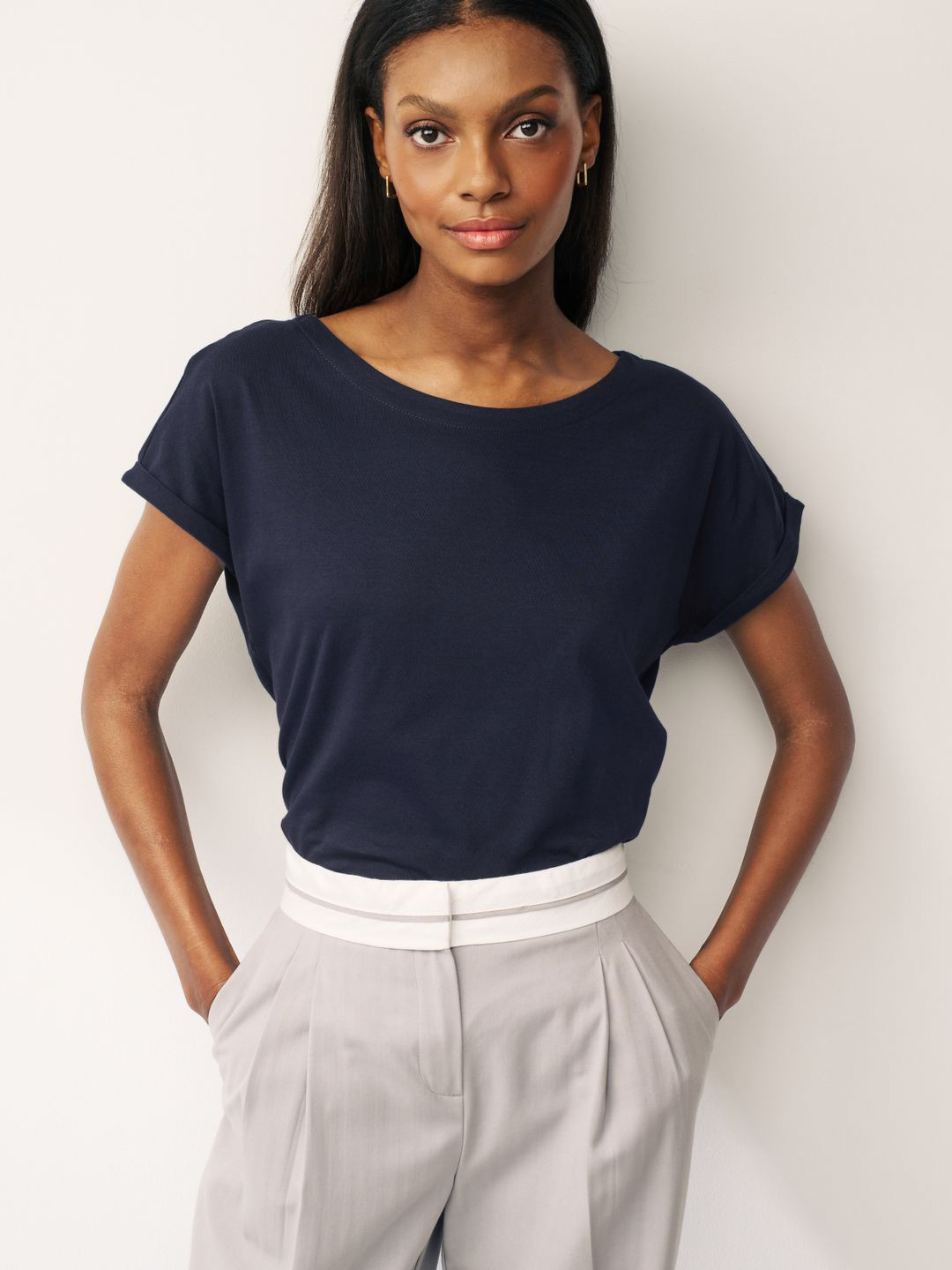 NEXT Extended Sleeves Pure Cotton T-shirt