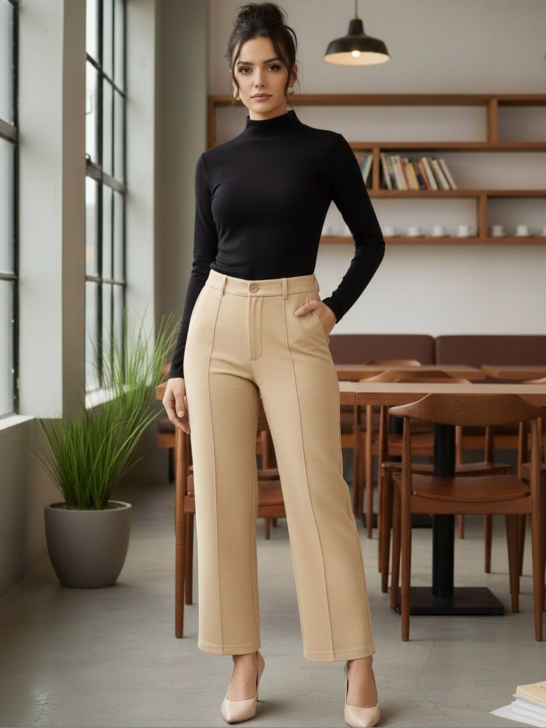 NEYSA Women High-Rise Trousers