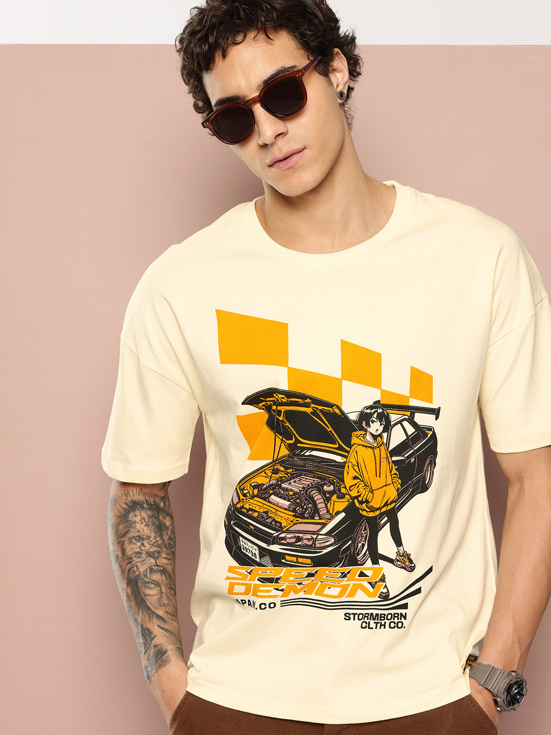 Stormborn Oversized Fit Graphic Printed Pure Cotton T-shirt