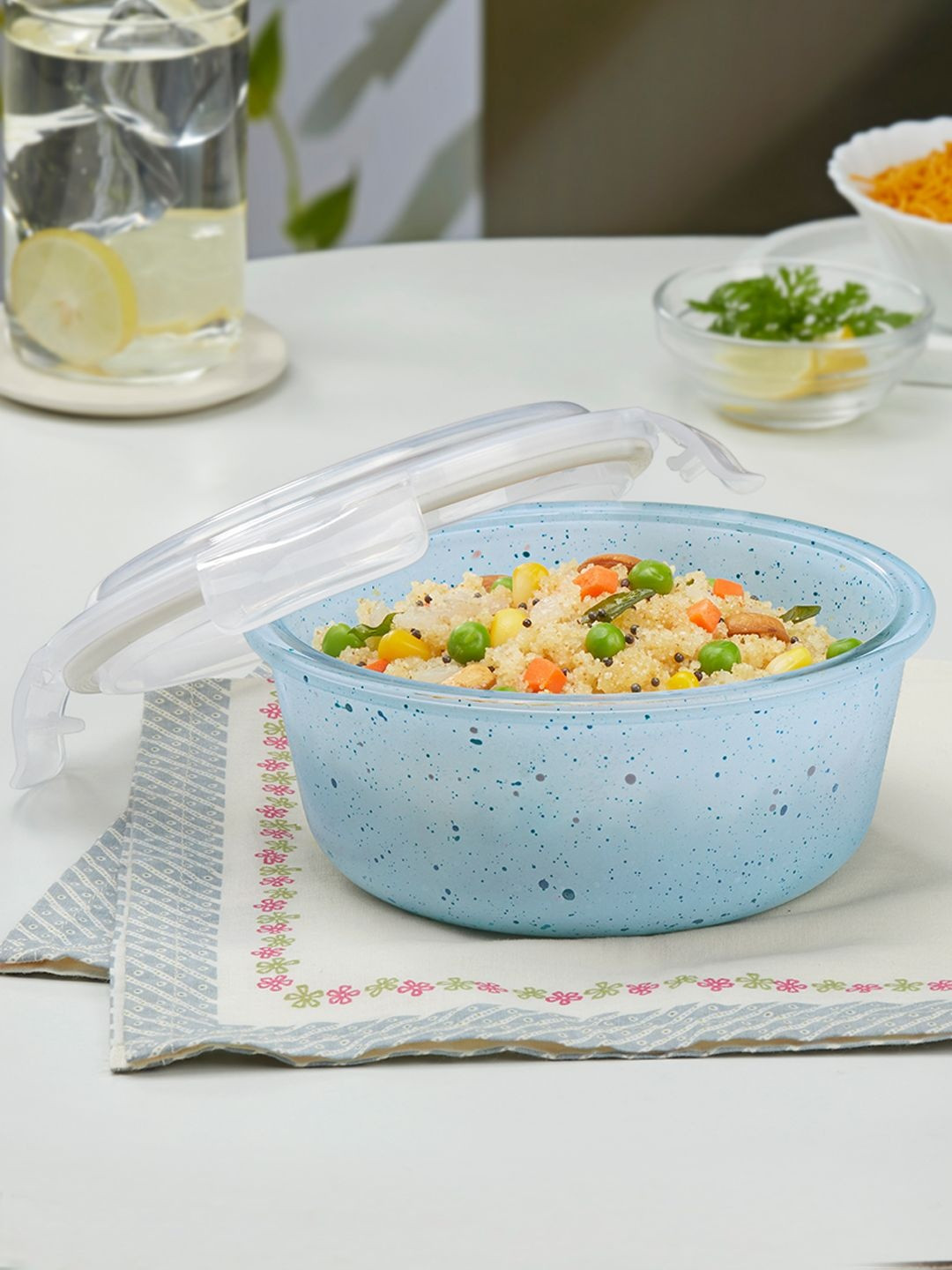 BOROSIL Blue 2025 Borosilicate Glass Dishwasher and Microwave Safe Fridge Container