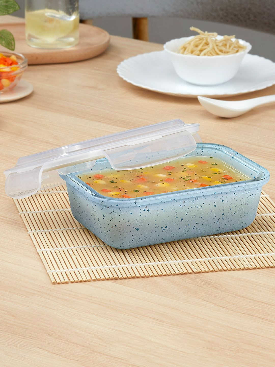 BOROSIL Blue 2025 Borosilicate Glass Dishwasher and Microwave Safe Fridge Container