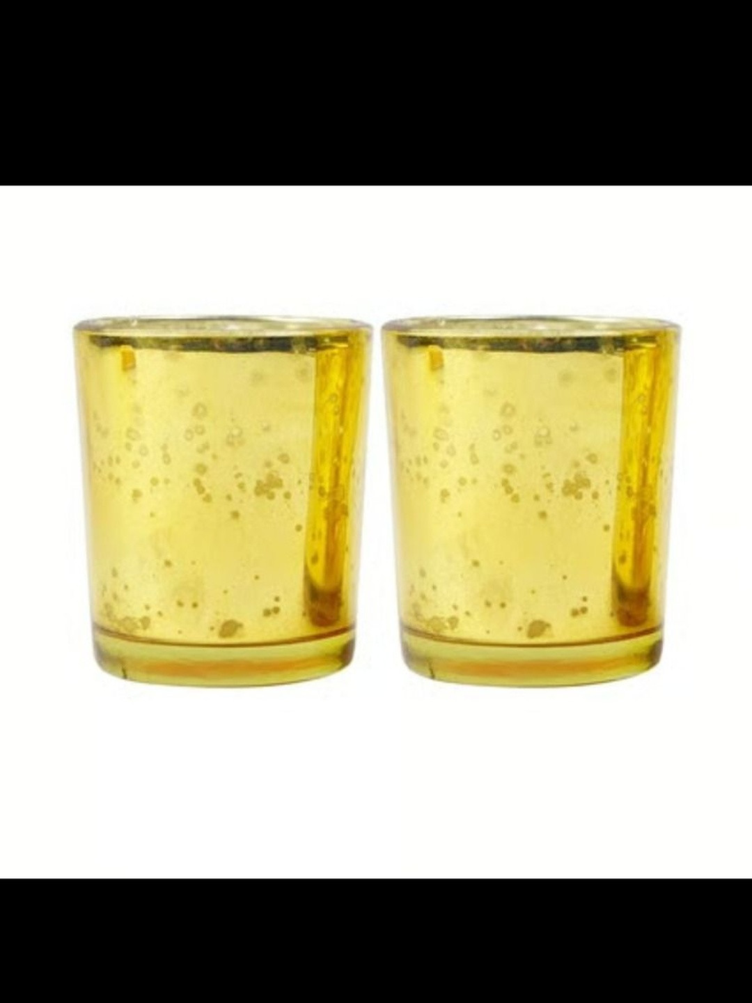 Quace Gold-Toned & Gold-Toned 2 pieces Jar Candle