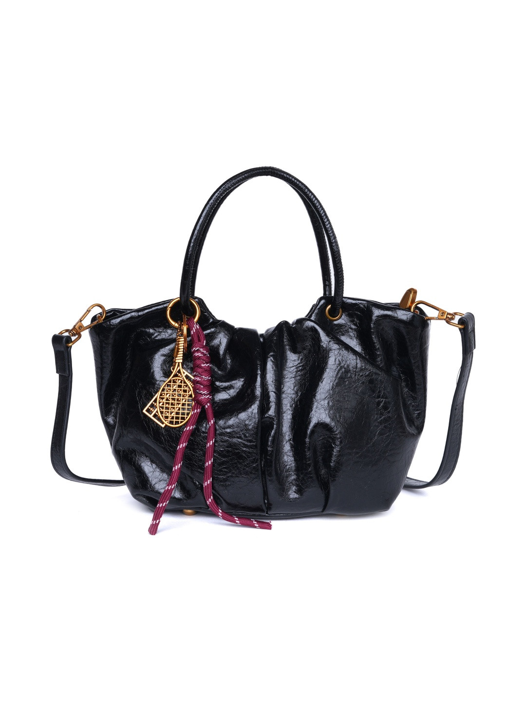 Santorini Textured Structured Handheld Bag with Tasselled