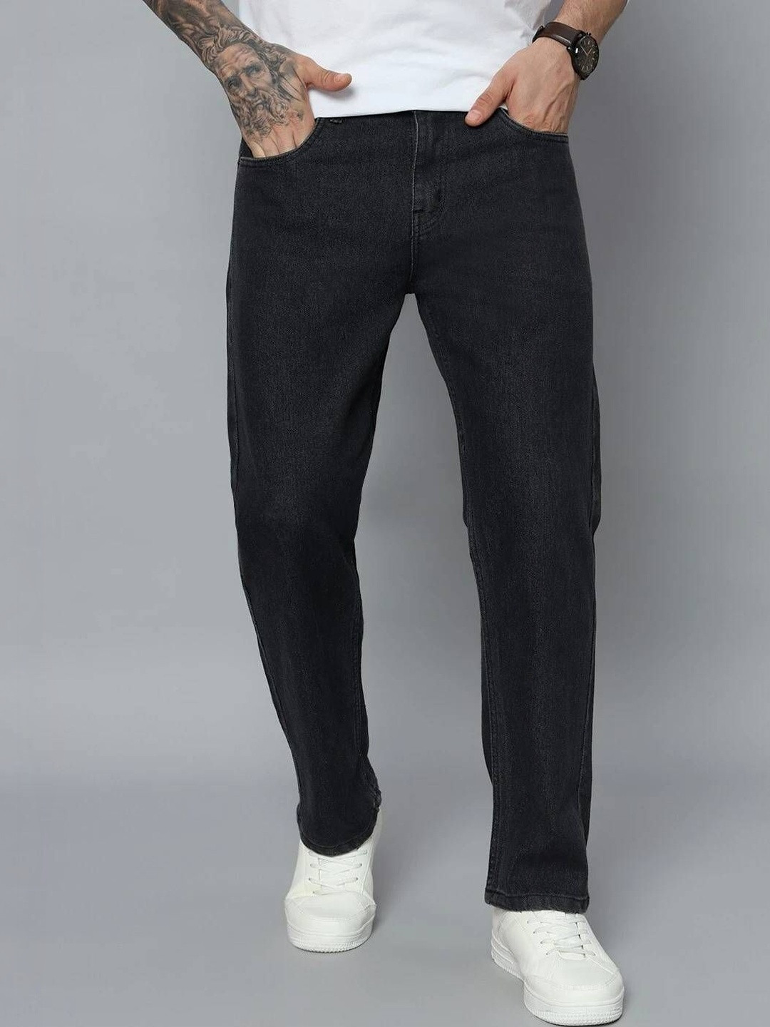DENIMLOOK Men Relaxed Fit Mid-Rise Stretchable Jeans
