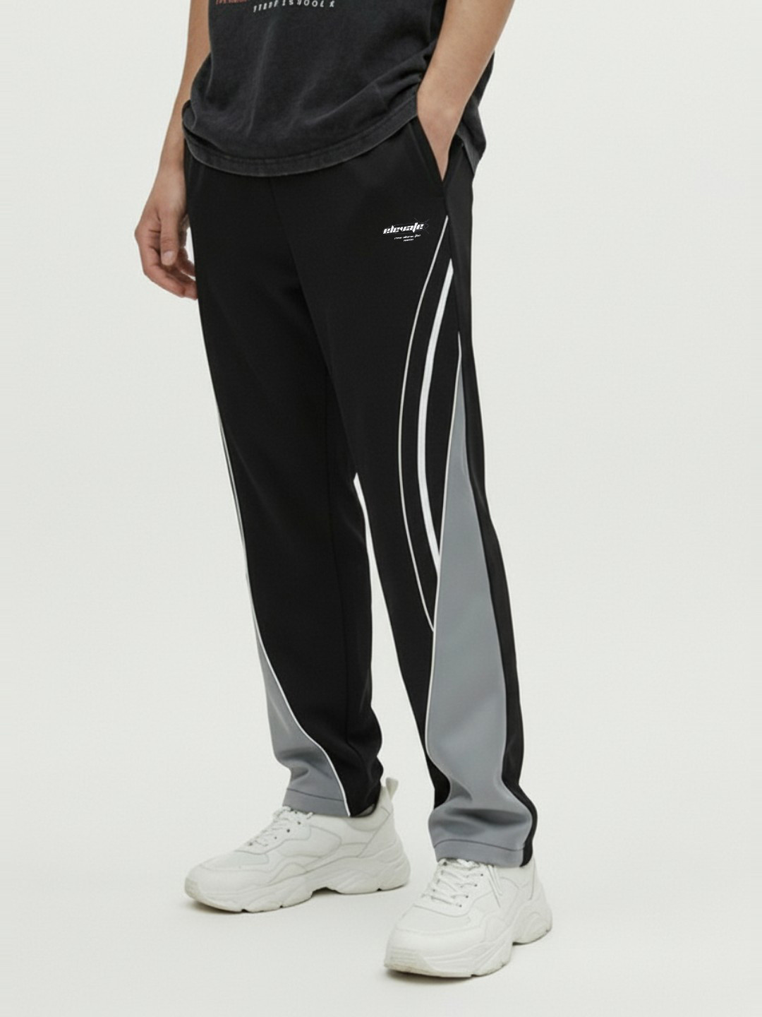 glitchez Men Colourblocked Track Pants
