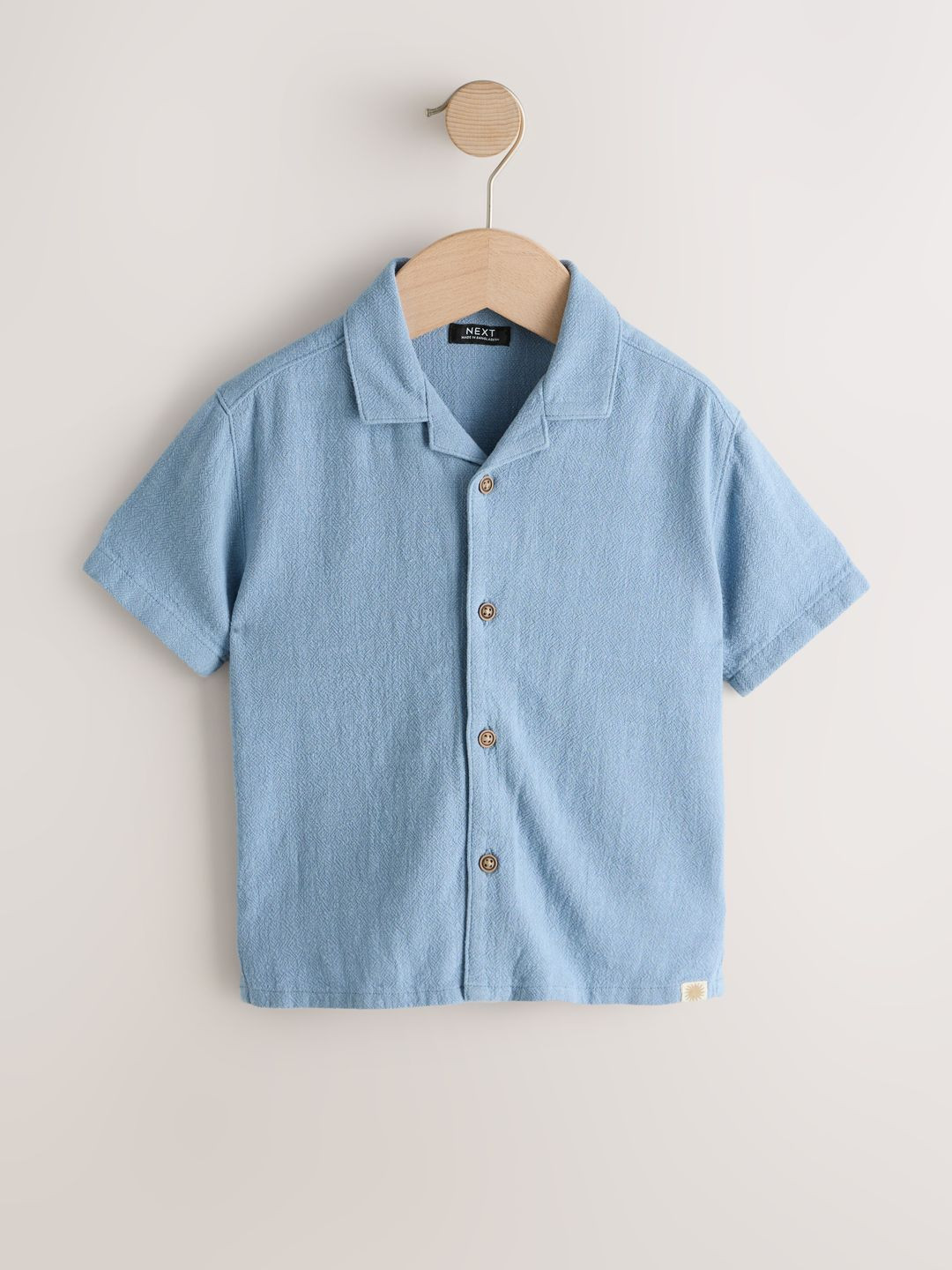 NEXT Boys Textured Cuban Collar Shirt