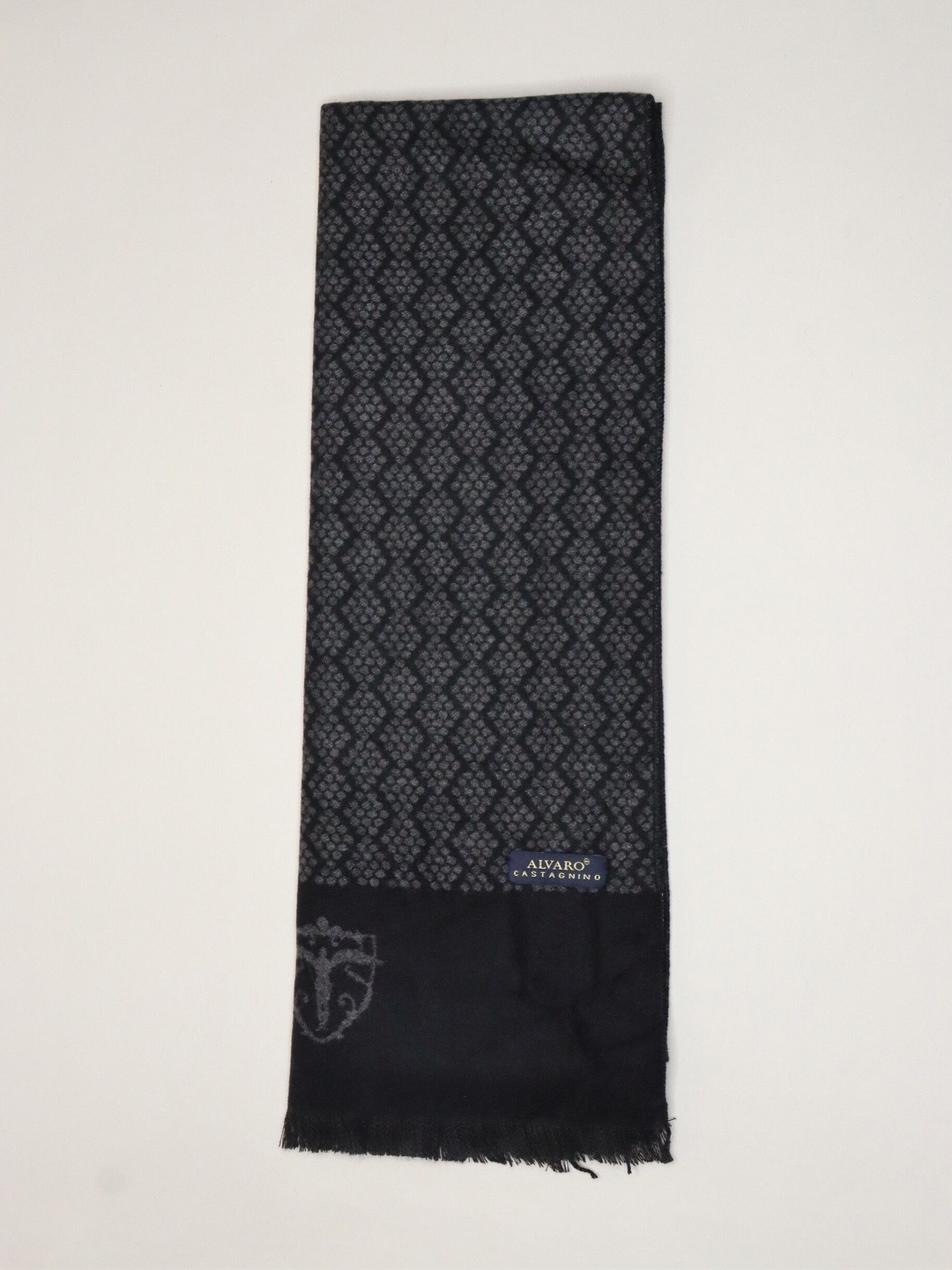 Alvaro Castagnino Men Patterned Merino Wool Mufflers