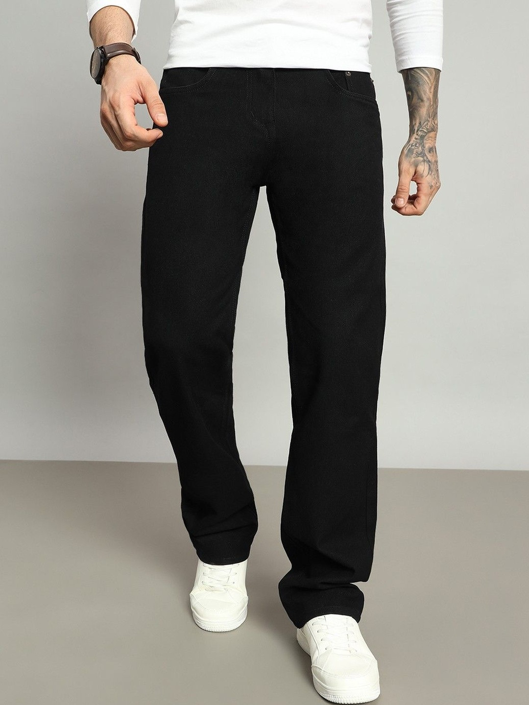 DENIMLOOK Men Relaxed Fit Mid-Rise Stretchable Jeans