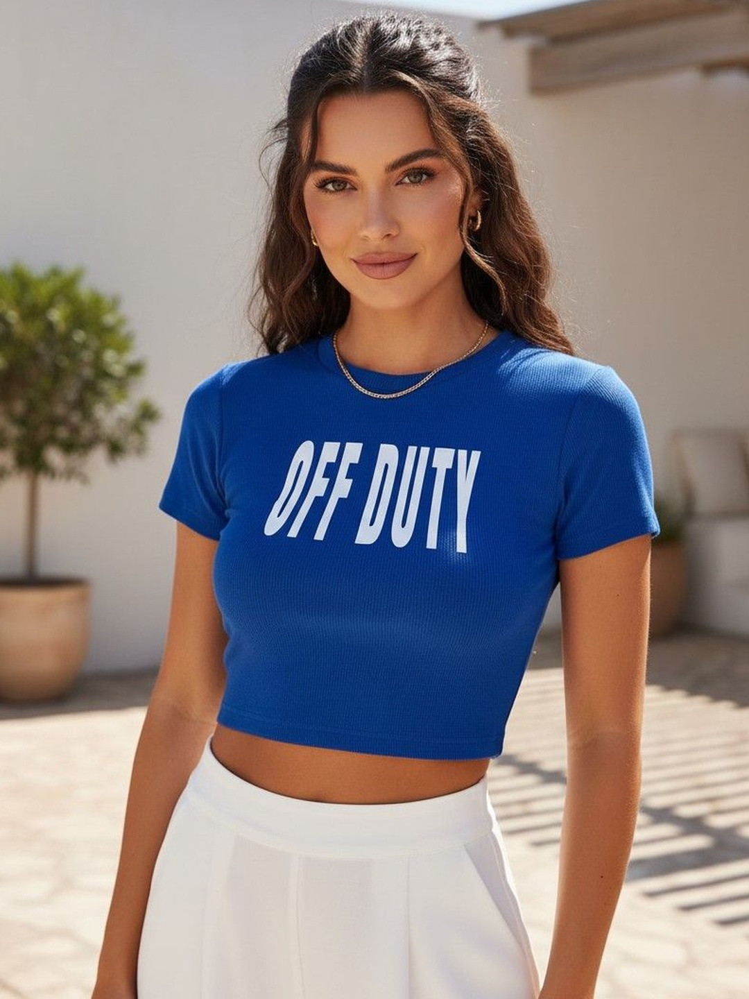 R.Code by The Roadster Life Co. Cotton Crop Top