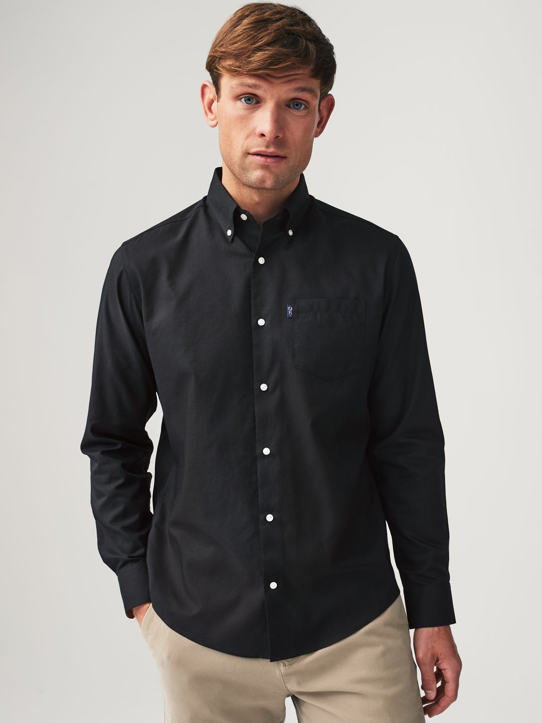 NEXT Button-Down Oxford Weave Regular Fit Casual Shirt