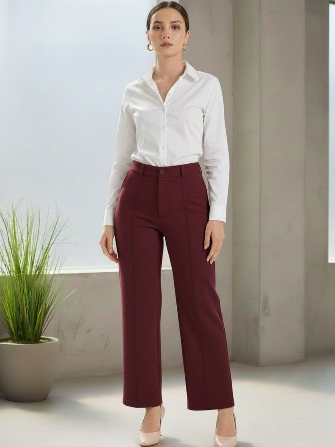 BAESD Women High-Rise Trousers