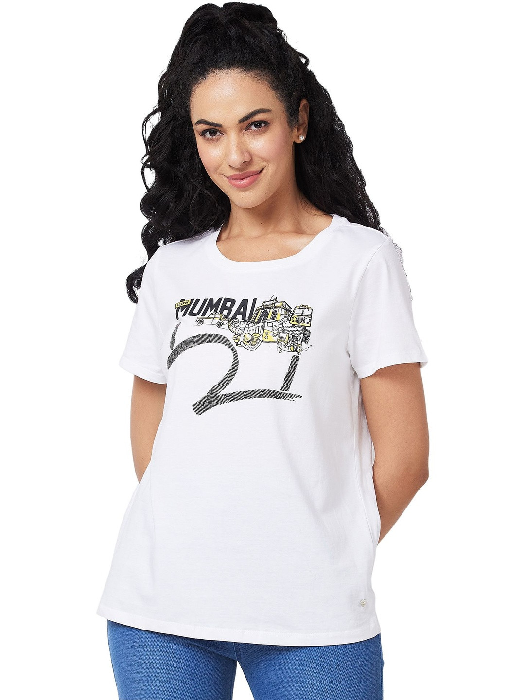 SPYKAR Women Printed T-shirt