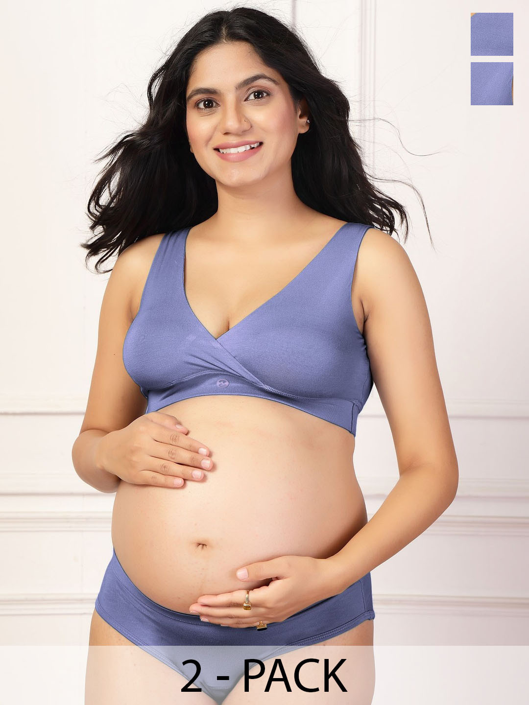House Of Zelena Pack Of 2 Full Coverage Lightly Padded Maternity Bra