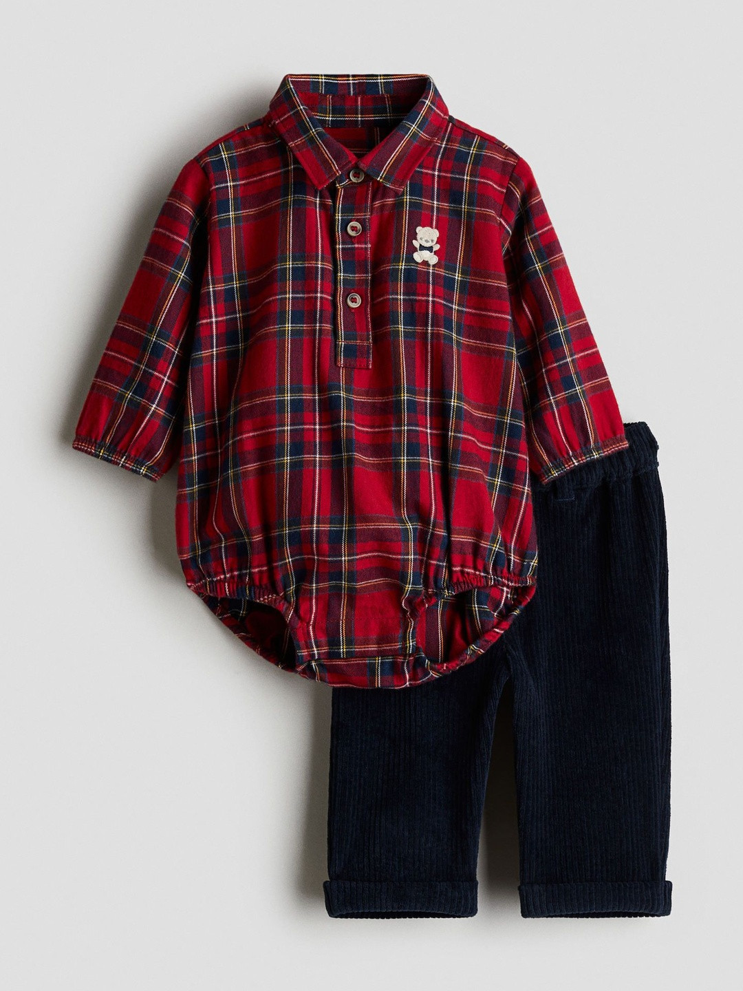 H&M 2-Piece Bodysuit And Trousers Set