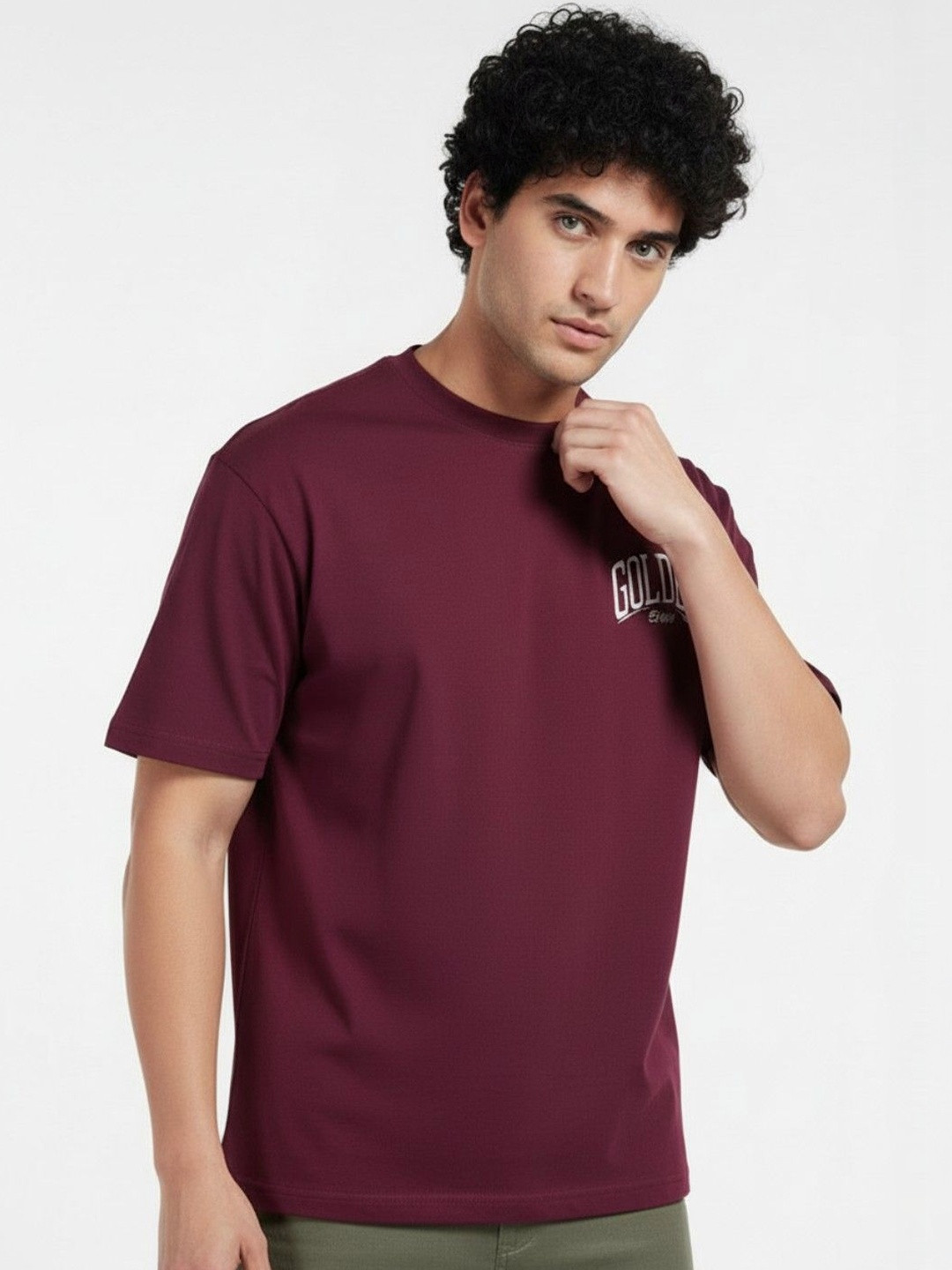 Golden Crew Men Typography Printed Round Neck Regular Fit T-shirt