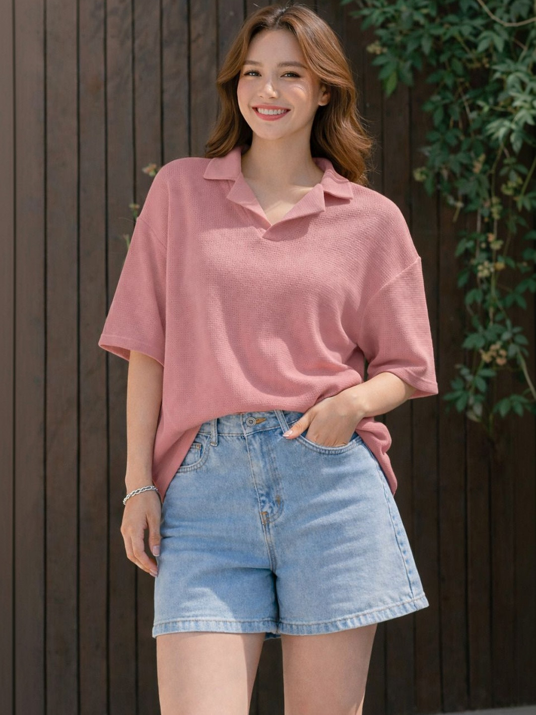 RAHI TRENDZ Women Polo Collar Woollen T-shirt