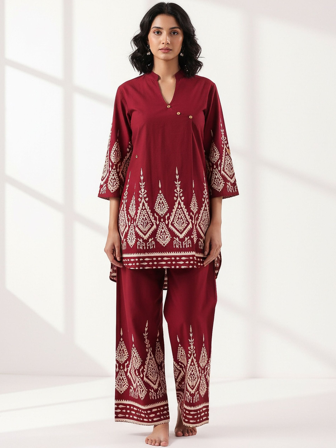 Kirrin Women Printed Tunic with Trousers