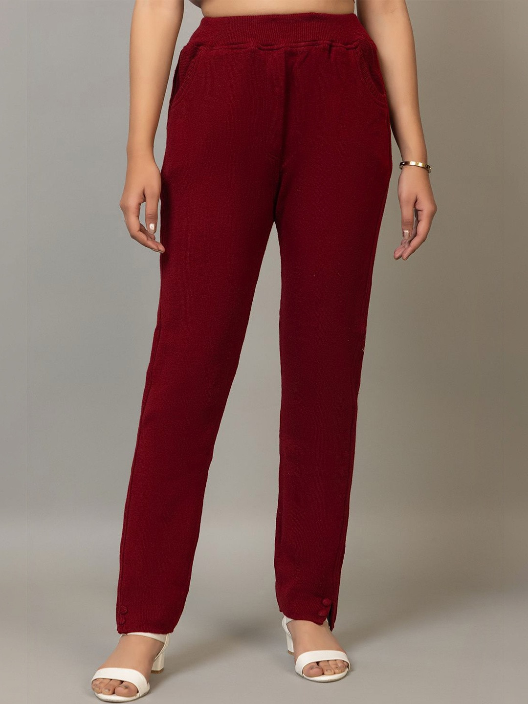 D-LINE Women Comfort High-Rise Easy Wash Trousers