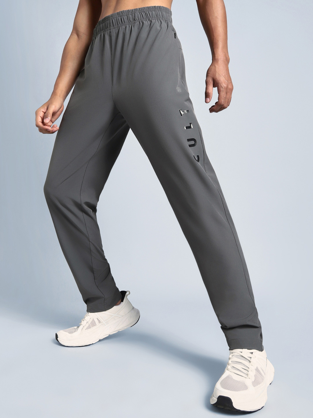 CULT Men Grey Pace Up Running Trackpants
