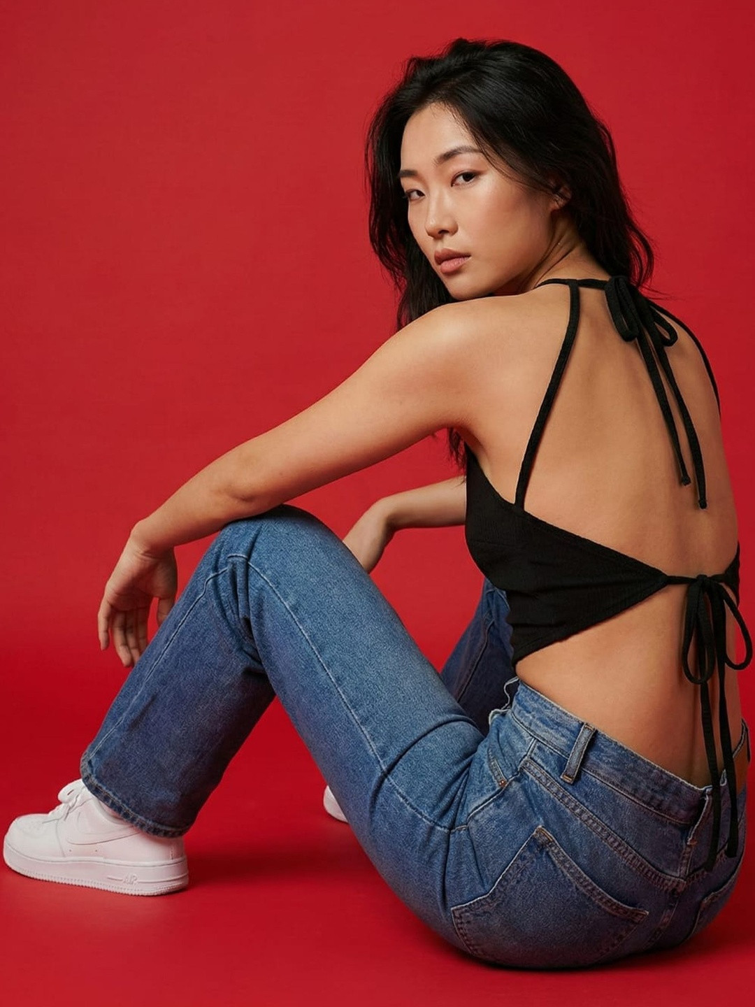 ZYNG Halter Neck Tank Crop Top