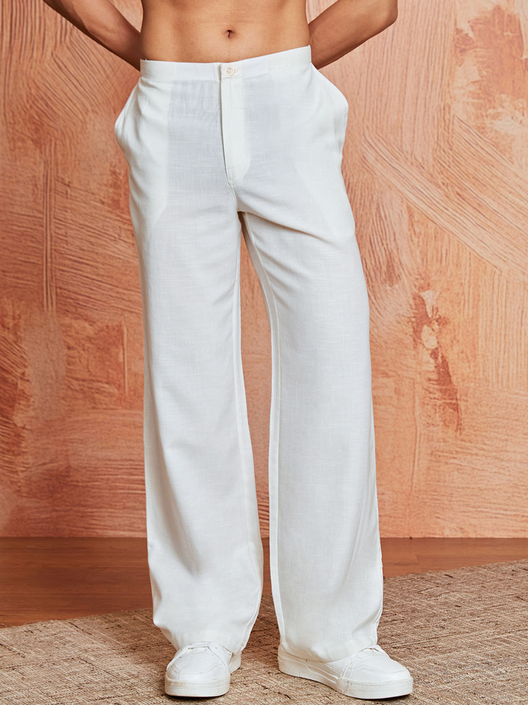 VASTRAMAY Men Relaxed Fit Mid-Rise Korean Pant