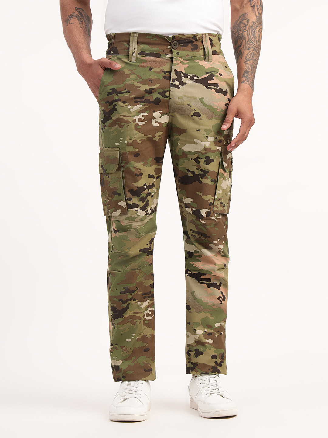 MOUNTMILLER Men's Camouflage Printed Ripstop Fabric Tactical Cargo Pant