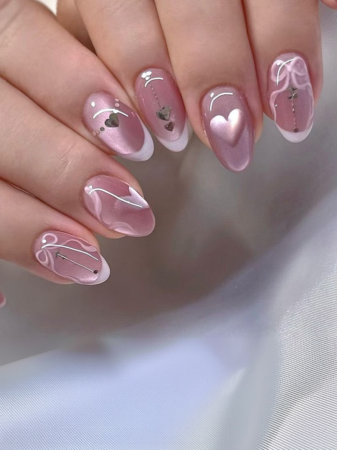 SLAY ON Nails Set Of 24 Reusable Artificial Press On Nails & Kit - Rose
