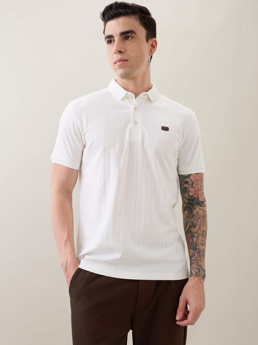 nostrum Men Polo Collar Dri-FIT T-shirt