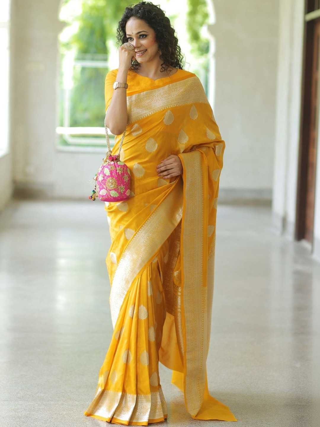 TEJAL ENTERPRISES Woven Design Zari Art Silk Kanjeevaram Saree