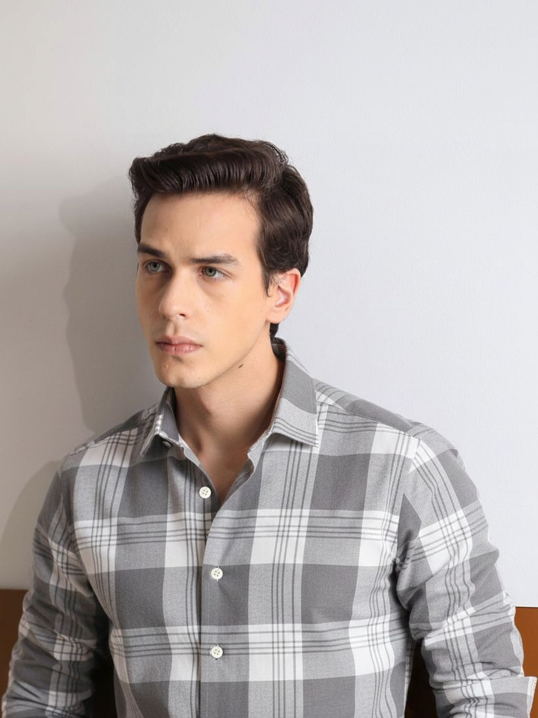 SHIRTZONE Men Regular Fit Tartan Checked Casual Shirt