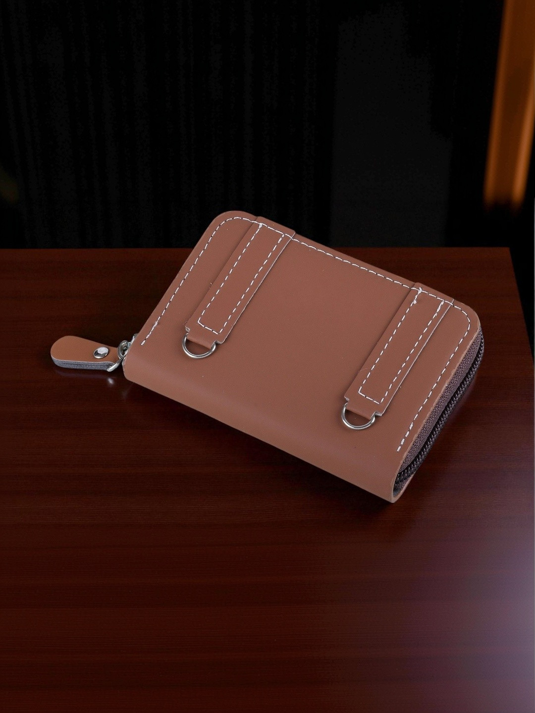 SZN Men Embellished Zip Around Wallet