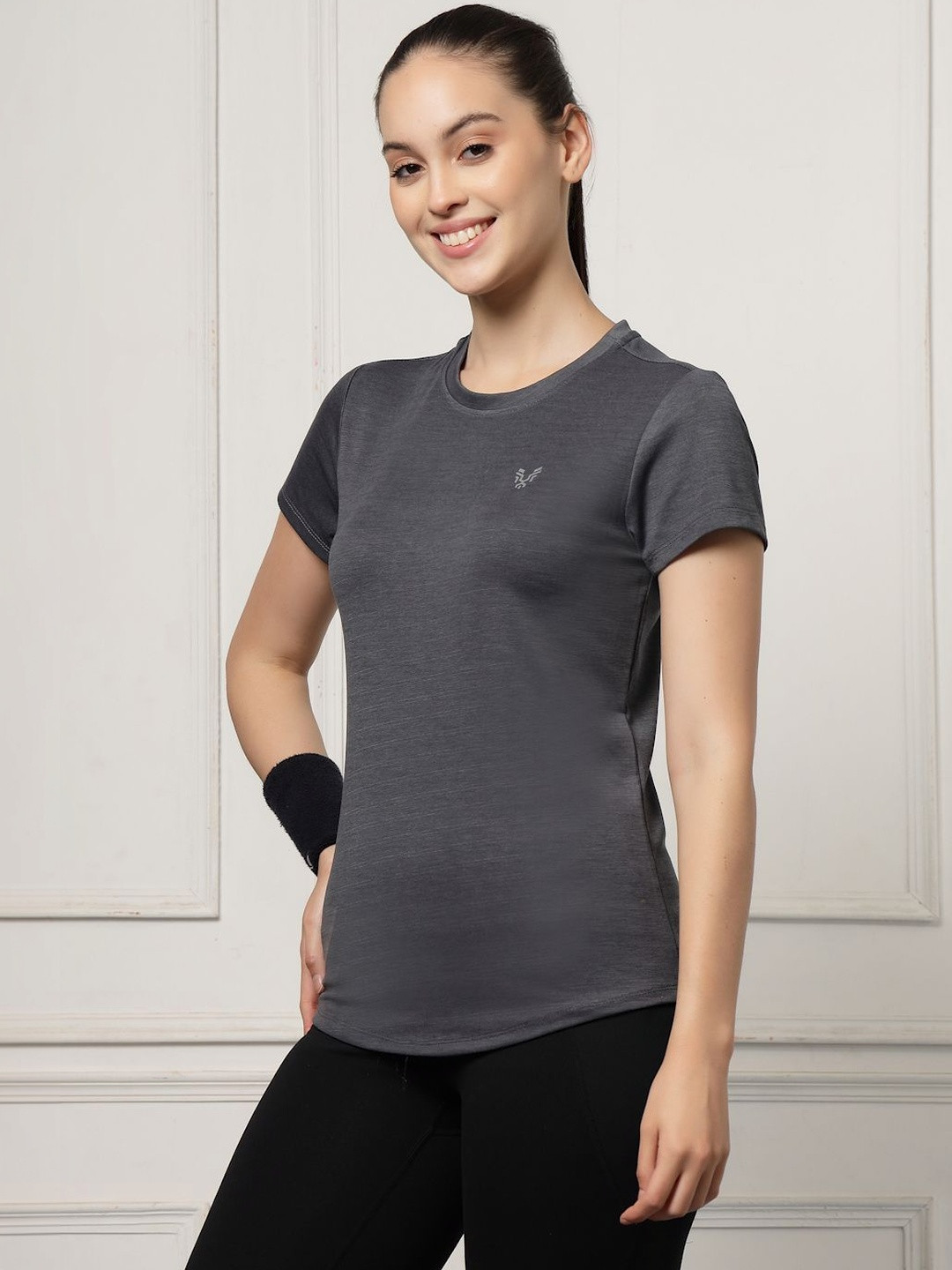 UZARUS Women Brand Logo T-shirt