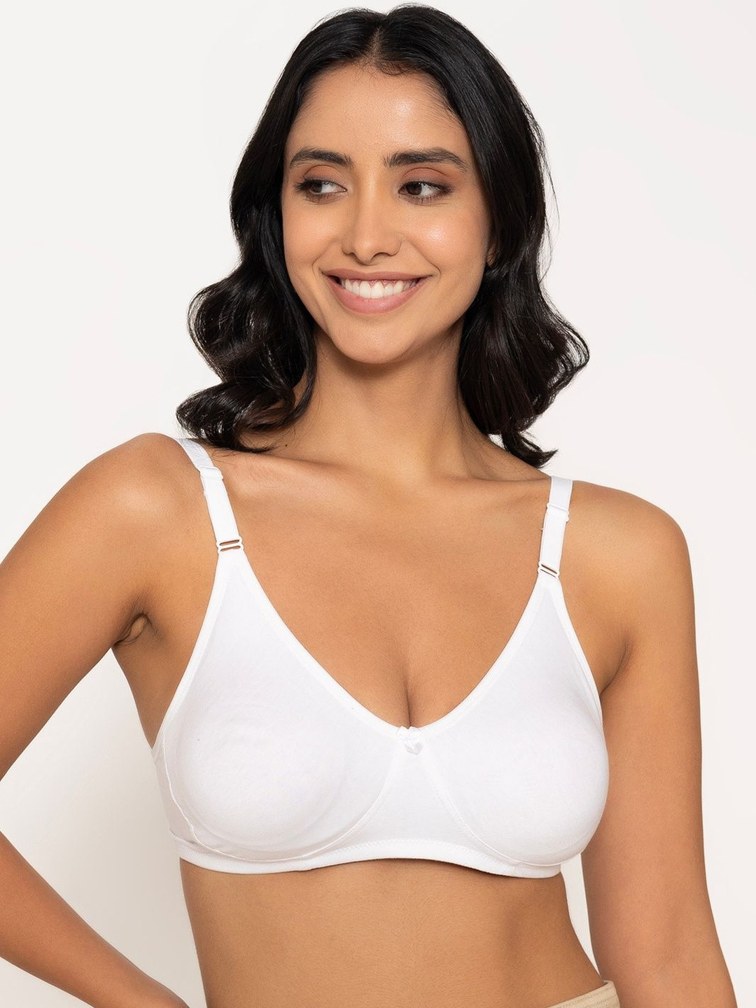 INKURV Women Solid Full Coverage Non-Padded Non-Wired Everyday Bra