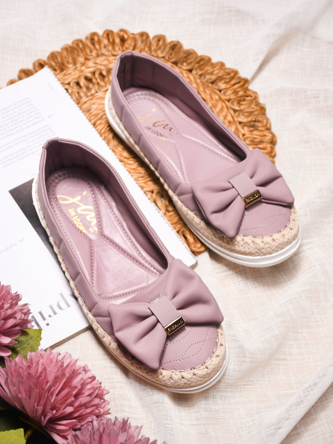 JM Looks Round Toe Slip-On Ballerinas