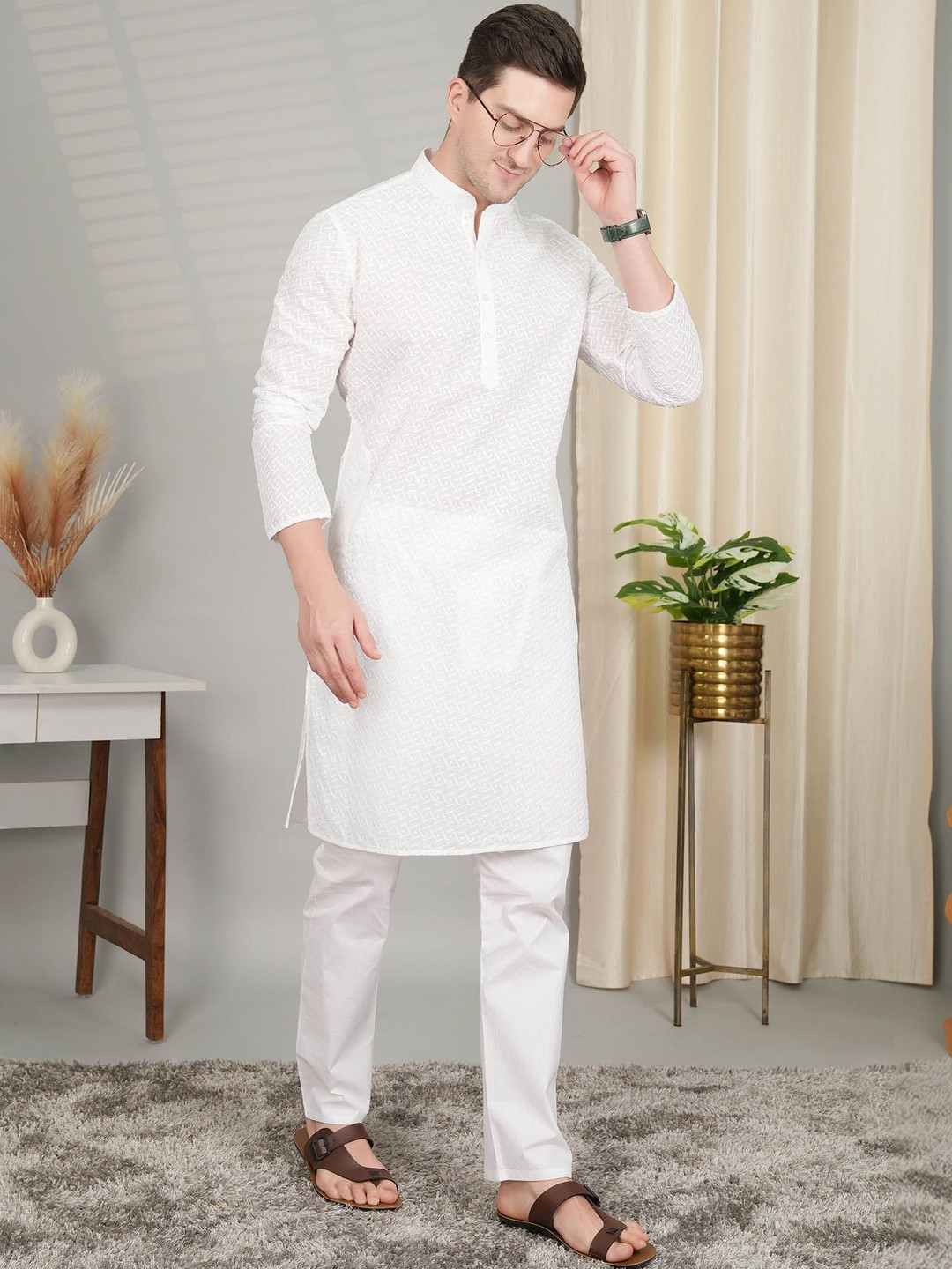 Abhimaan Men Regular Kurta with Trousers