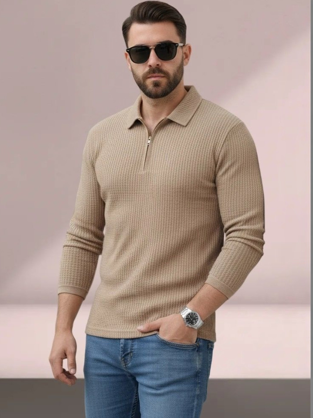 SZN Men Polo Collar T-shirt