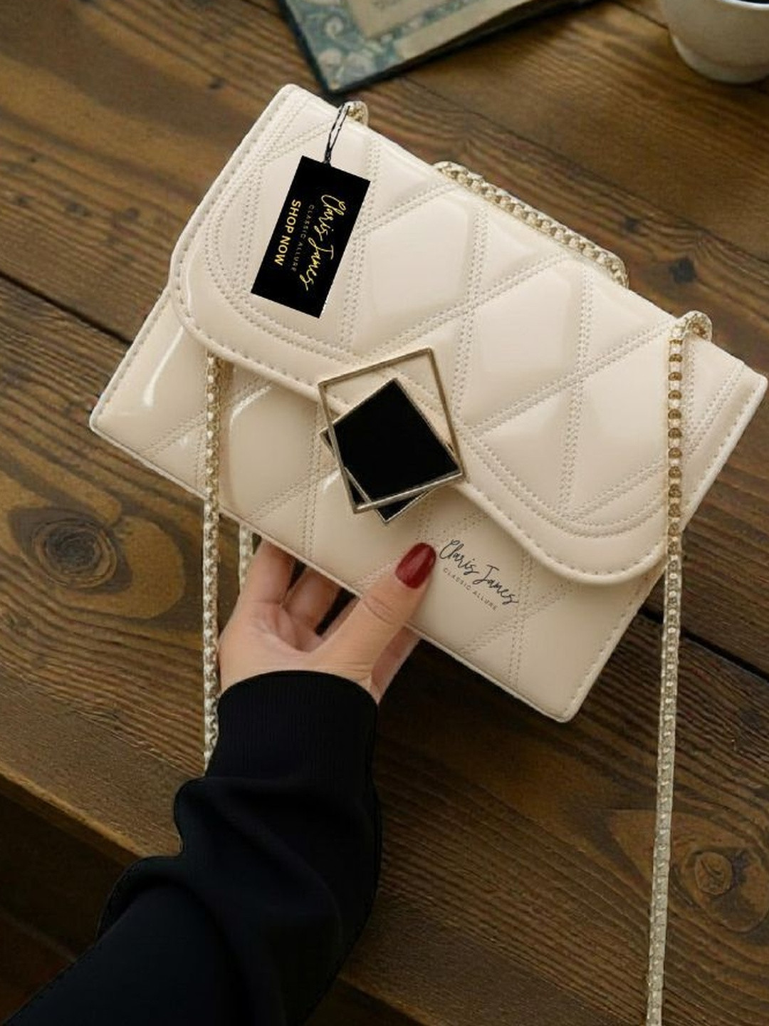 CLARIS JAMES PU Sling Bag with Quilted